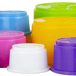 vinmot Build Up Beakers Stacking Educational Building Blocks Toy for Kids - 12 Pcs image 4
