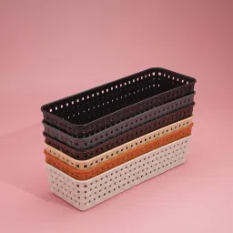 Fruits/Vegetables Kitchen Rack Plastic Multipurpose Desk Organizer Tray Office, Storage Basket Plastic-image-18