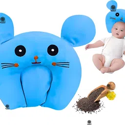 white bubble Rai Pillow Velvet, Baby Head Shaping Takiya Soft Pillow Infant Mustard Seeds Toons & Characters Baby Pillow Pack of 1-picture-0