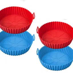 Air Fryer Silicone Basket Round Reusable Baking Tray Cooking Oven Accessories Airfryer Tray-picture-16
