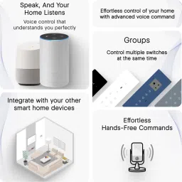 iotics Smart Touch Switch for 2 Lights, Remote, Mobile App, Alexa & Google Home Smart Switch image 5