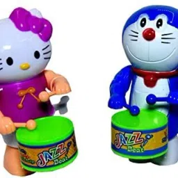 Dancing Musical Drum Toy - Key Operated - Fun Toy for Kids (Hello Kitty) Pack of 2-24