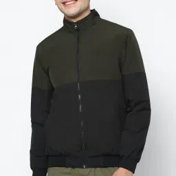 Men Colorblock Bomber Jacket-image-44