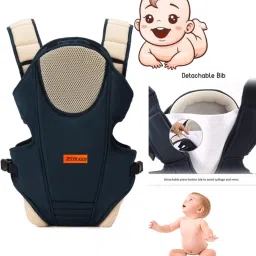 Adjustable Baby Carrier Bag ( BLUE GREY, Front carry facing in) Baby Carrier-image-90