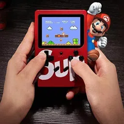 Qaz Unique 400 in 1 Games Retro Game Box Console Handheld Game USB Rechargeable N/A GB with Inbuilt 400 Games, Super Mario, Mario,Snow Bros, Turtles,Adventure Islandad-picture-1