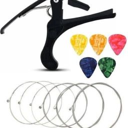 Metal Capo ,Guitar String with 5 Free Picks Capotastos One Handed Trigger Guitar Capo Quick Change Capo for Ukulele, Bass, Electric and Acoustic Guitar Clutch Guitar Capo-21