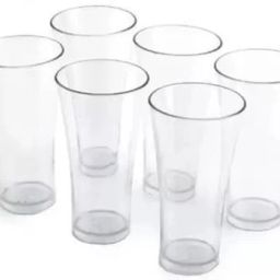 (Pack of 6) Drinking Glasses for Water Juice 200ML Plastic Glass Pack of 6 Glass Water/Juice Glass-image-5
