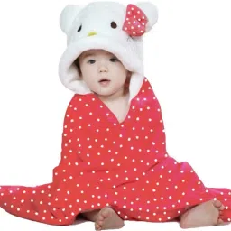 Polka Single Hooded Baby Blanket forMild Winter-image-5