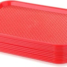 Plastic Red Serving Trays Rectangular Serving Platter/Unbreakable Large Tray Tray-image-78