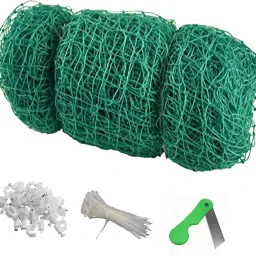 UVStabilizedNylonPigeonNetBirdNetMonkeyNet6X10FeetGreenColor30Tags30Clamps1Blade Camping Net-11
