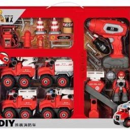 DIY Set Toy City Cleaning Trucks Play Set with Screwdriver Toy for 3 Year Old Kids, Boys, Girls-23