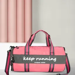 21.5 L Gym Duffel Bag - Duffle/Shoulder/Gym Sports Bag Separate Shoes & Wet Pocket Compartment - Pink-image-9