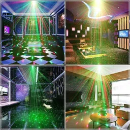 voltegic Flash Strobe Light Rave Stage Lighting Projector Effect Shower Laser Light image 3