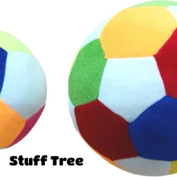 stuff tree Combo of 2 Soft Ball Multi color with perfect size for kids baby boys to play- 18 cm image 4