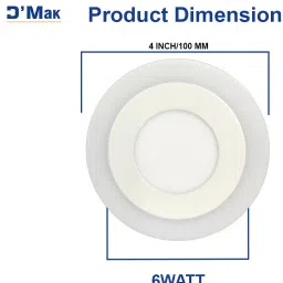 d'mak 6 Watt LED Surface Side PGB (Multi Color) (Pack of 01) Recessed Ceiling Lamp image 5