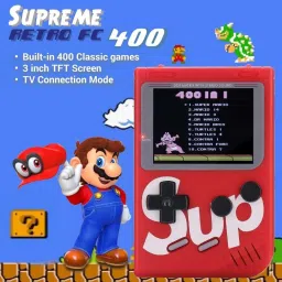 BUY SURETY New Collection SUP Handheld Game Console,Portable Video Game 3 Inch HD Screen,Portable Retro Game Console for Player Classic Game Console With 1 USB Charge and 1 TV output cable Birthday Presents for Children & Inbuilt With 400 Games Like Snow Bros, Contra, Spiderman, Bomber Man, Adventure Island, SEGA etc with 400 In 1, Snow Bros, Contra Series, Super Mario, Bomber Man, Spider Man image 2