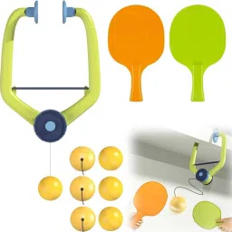 Adjustable Hanging Table Tennis Trainer Set for Kids with Racket and Balls-picture-11