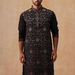 Men Silk Blend Kurta Pyjama Set-image-17