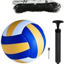 COMBO Of 1Volleyball & 1Volleyball Net & 1Air Pump, Volleyball Kit-18