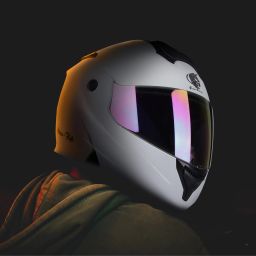 ABS Material Flip Up Full Face Stylish with Rainbow Visor For Men Motorbike Helmet-80
