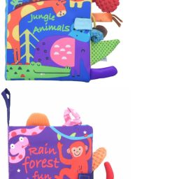 My Quiet Book for toddlers 1-3 -cloth books for babies 6-12. Jungle+Forest-3