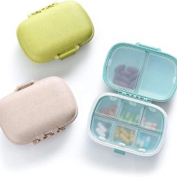 8 Compartments Pill Organizer 8 Compartments Portable Pill Box Small Medicine Vitamin Pill Box-25