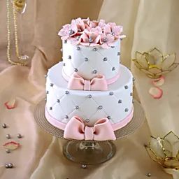 Pink Bow 2 Tier Truffle Cake 15 Kg-image-26