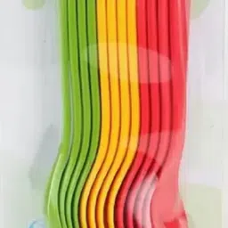 Plastic Spoon 3 Color Spoon ( Pack Of 12 ) Disposable Plastic Tea Spoon, Sugar Spoon, Cream Spoon Set-image-45