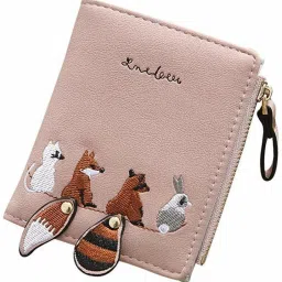Women Pink Artificial Leather Card Holder - Mini-image-23