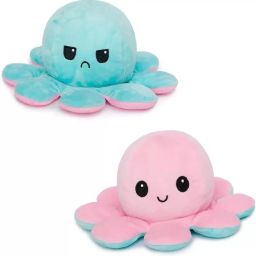 Reversible Blue Pink Octopus Soft Toy for Baby Girl Kids Boys- 25 cm-19