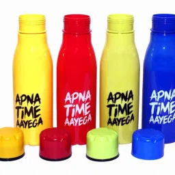 Apna time aayega water bottle Ideal retrun gift for kids, School Students. 500 ml Water Bottles-image-69
