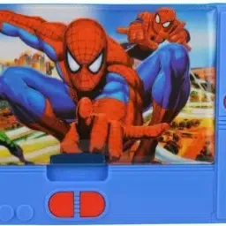 Spiderman Art Plastic Pencil Box (Set of 1, Multi-Color) Geometry Box Geometry Box-1