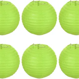 Rice Paper Ball Lamp Round Hanging Ball Paper Hanging Lantern Paper Lamp Green Paper Hanging Lantern-14