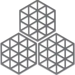 Silicone Trivet Mats, Non-Slip and Heat Resistant Multipurpose Hot Pot Holders for Pans,Dish,Bowl, Drying Mat, Thick Countertop Mat (Grey Triangle) Silicone Trivet-image-14