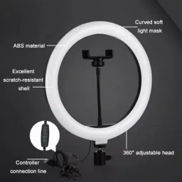 G2L Best 10" Portable LED Ring Light with 3 Color Mode Dimmable Lighting iOS/Android Flash image 3