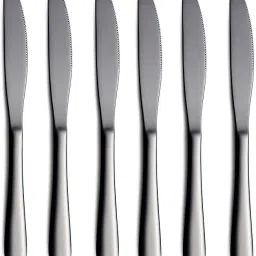 Stainless Steel Titanium Plating Shiny Black Knife Stainless Steel Cheese Knife, Dessert Knife, Table Knife Set-image-42