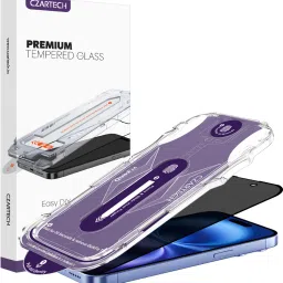 CZARTECH Tempered Glass Guard for Apple iPhone 16 Plus Privacy Glass-picture-17