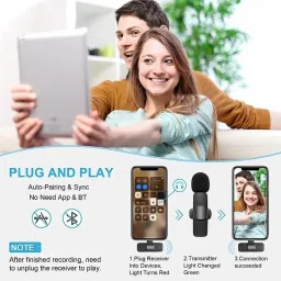 RelElseTech K9 Wireless Microphone for Vloggers – Noise Cancelling, iOS & Android Camera Microphone image 2