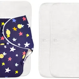 BASIC Cloth Diaper with 3 NEW Quick Dry UltraThin pads- Assorted-20