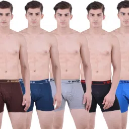 Pack of 5 Combed Cotton Classy Solid Men Trunk-11