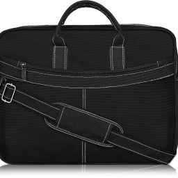Black Color Linen fabric 10L Office Laptop Bag For Men & Women DS-BG85 Waterproof Messenger Bag-image-77