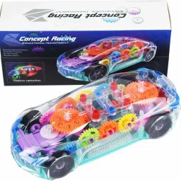 3D Super Concept Racing Car Toy, Car Toy for Kids with 360 Degree Rotation, Gear Simulation Mechanical Car, Sound & Light Toys for Kids Boys & Girls (Multicolor, Pack of: 1)-21