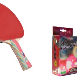Kungfu DX T.T racket with Euro Plastic 2 star T.T ball ( 6 Balls) Table Tennis Kit-image-26