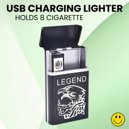 USB Rechargeable Lighters With Cigarette Case & Friendly Pocket Size LighterB341 USB Rechargeable Lighters With Cigarette Case & Friendly Pocket Size LighterB341 Pocket Lighter-image-75