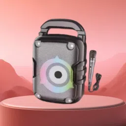 FRONY Bluetooth Speaker with Wireless Karaoke Mic, 6Hrs Playtime and RGB Lights A477 20 W Bluetooth Laptop/Desktop Speaker-image-89
