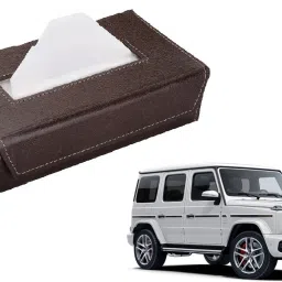 Car Tissue Box Paper Tissue Holder Brown with 200 Sheets(100 Pulls) For Mercedes Benz G-Class Vehicle Tissue Dispenser-image-32