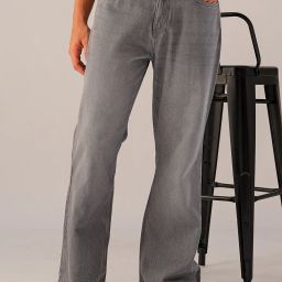 Men Boot-Leg Mid Rise Grey Jeans-image-39