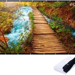 Moiz 84 Inch- 6Ft x 4Ft Anti-Creased, Foldable Anti-Light,4:3 4K Eyelet full HD Projector Screen (Width 186 cm x 105 cm Height)-41