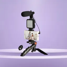 GUGGU Video Kit with Tripod, LED Lights and Wireless Microphone Setup For VloggingY247 Tripod-picture-8