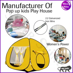 silver shine Popup Kids Play Tent House for Multi Purpose Foldable delightful patterns image 4